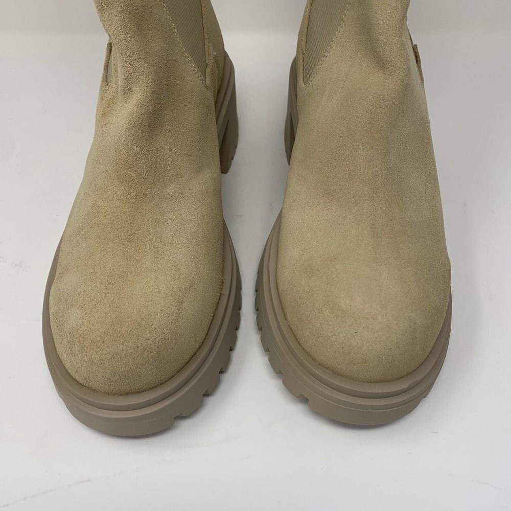 Steve Madden Hesitant HESI02S1 Chelsea Boots Women's 10 Sand Suede Pull On S0536 - Picture 4 of 11